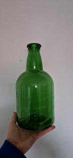 Groene glazen vaas, Antiek en Kunst, Antiek | Glas en Kristal, Ophalen of Verzenden
