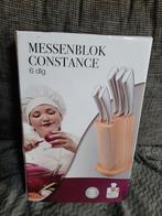 Messenblok met 5 messen, nieuw in verpakking, Huis en Inrichting, Keuken | Bestek, Nieuw, Ophalen of Verzenden, Rvs of Chroom