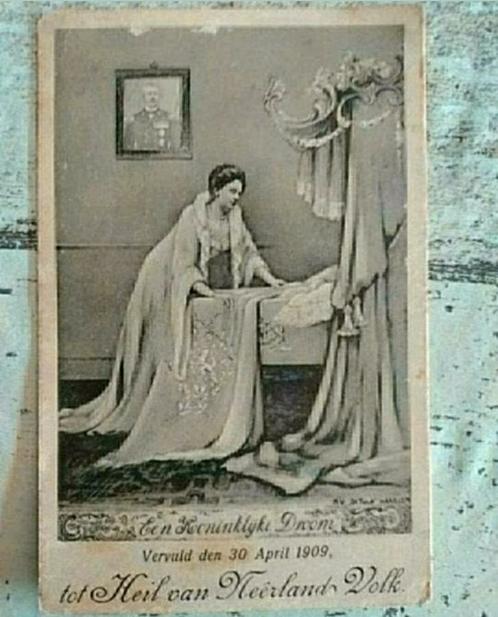 Briefkaart,30 april 1909,Juliana,geboorte,Emma,ansichtkaart, Verzamelen, Ansichtkaarten | Nederland, Ongelopen, Zuid-Holland, Voor 1920