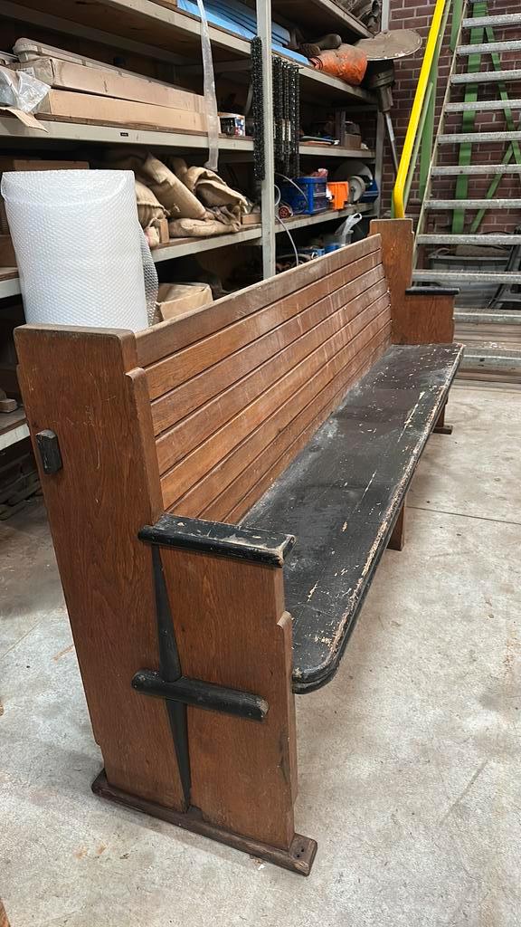 Antieke kerkbank, Antiek en Kunst, Antiek | Meubels | Stoelen en Banken, Ophalen