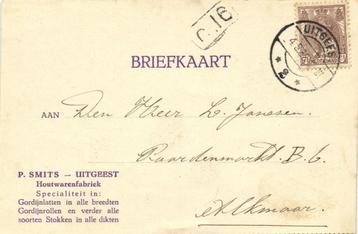 P. Smits, Houtwarenfabriek, Uitgeest - 05.1923 - briefkaart beschikbaar voor biedingen