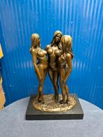 Bronzen beeld van drie naakte vrouwen. De drie gratien, Ophalen of Verzenden