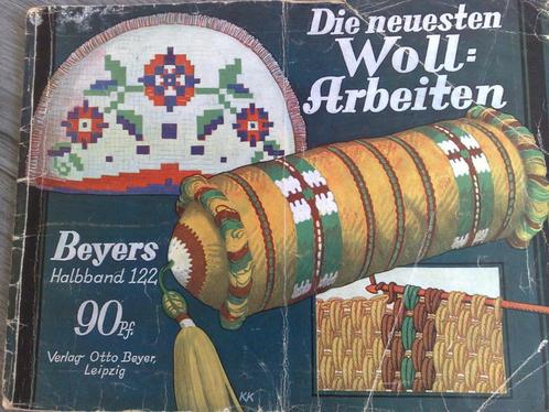 Beyers, die neusten Wollarbeiten 1930-1940 Antiek tijdschrif, Hobby en Vrije tijd, Borduren en Borduurmachines, Gebruikt, Patroon