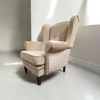 Vintage Mohair Wingback Fauteuil, 20e Eeuw, Gebruikt, 75 tot 100 cm, Ophalen of Verzenden, 75 tot 100 cm