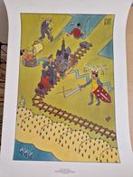 Grote Joost Swarte druk. "DE JUISTE PLEK"  750 jaar Haarlem, Antiek en Kunst, Kunst | Litho's en Zeefdrukken, Ophalen of Verzenden