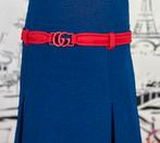 Gucci logo geweven jurkje met riem maat 8 (650 euro), Gucci, Gucci EU, Customercare@gucci.com, Zo goed als nieuw