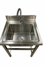 Nieuw RVS enkele wasbak 60x60cm, Ophalen of Verzenden, Nieuw