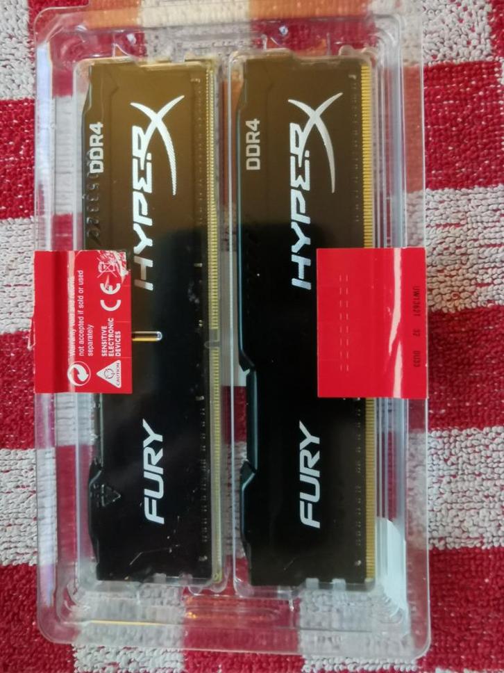Kingston HyperX Fury DDR4 geheugenkit, Computers en Software, RAM geheugen, Zo goed als nieuw, Desktop, 16 GB, DDR4, Ophalen of Verzenden