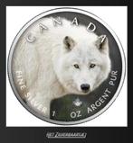 Zilver munt Maple Leaf ARCTIC WOLF WILDLIFE 2021 1 oz, Postzegels en Munten, Edelmetalen en Baren, Ophalen of Verzenden, Zilver