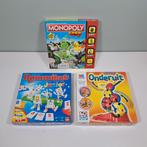 Spellenset Junior: Monopoly, Rummikub & onderuit, Hobby en Vrije tijd, Een of twee spelers, Ophalen of Verzenden, Gebruikt, Hasbro