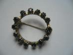 VINTAGE BROCHE MET BLAUWE STEENTJES, Verzenden, Overige materialen, Broche