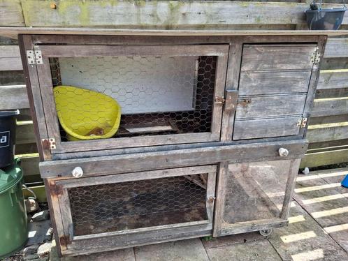 Groot konijnenhok, Dieren en Toebehoren, Knaagdieren en Konijnen | Hokken en Kooien, Zo goed als nieuw, Hok, 90 cm of meer, 110 cm of meer