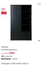Twee WOOOD Schuifdeurkasten, Huis en Inrichting, Kasten | Dressoirs, Ophalen, Gebruikt, 100 tot 150 cm, Met lade(s)
