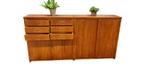 Vintage Deense sideboard jaren 60 handgemaakt retro wandkast, Antiek en Kunst, Curiosa en Brocante, Ophalen