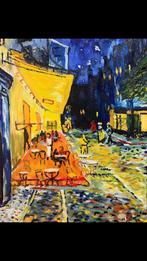 Van Gogh terrasnacht in olieverf, Ophalen