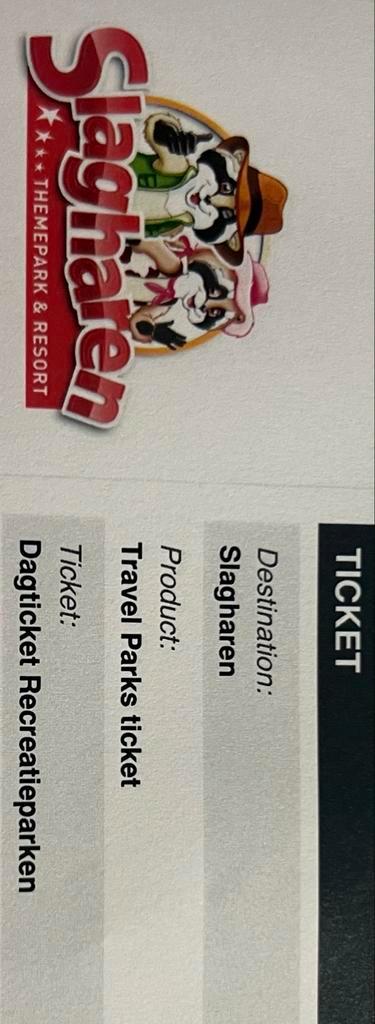 4 dagtickets Attractiepark Slagharen, Tickets en Kaartjes, Recreatie | Pretparken en Attractieparken, Drie personen of meer, Ticket of Toegangskaart