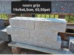 ACTIE! Noors grijs splitblok gevelsteen rox 19x9x6,5 s-parti, Ophalen of Verzenden, Nieuw, Beton