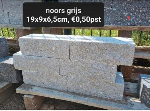 ACTIE! Noors grijs splitblok gevelsteen rox 19x9x6,5 s-parti, Doe-het-zelf en Verbouw, Metselstenen, Nieuw, Beton, Ophalen of Verzenden