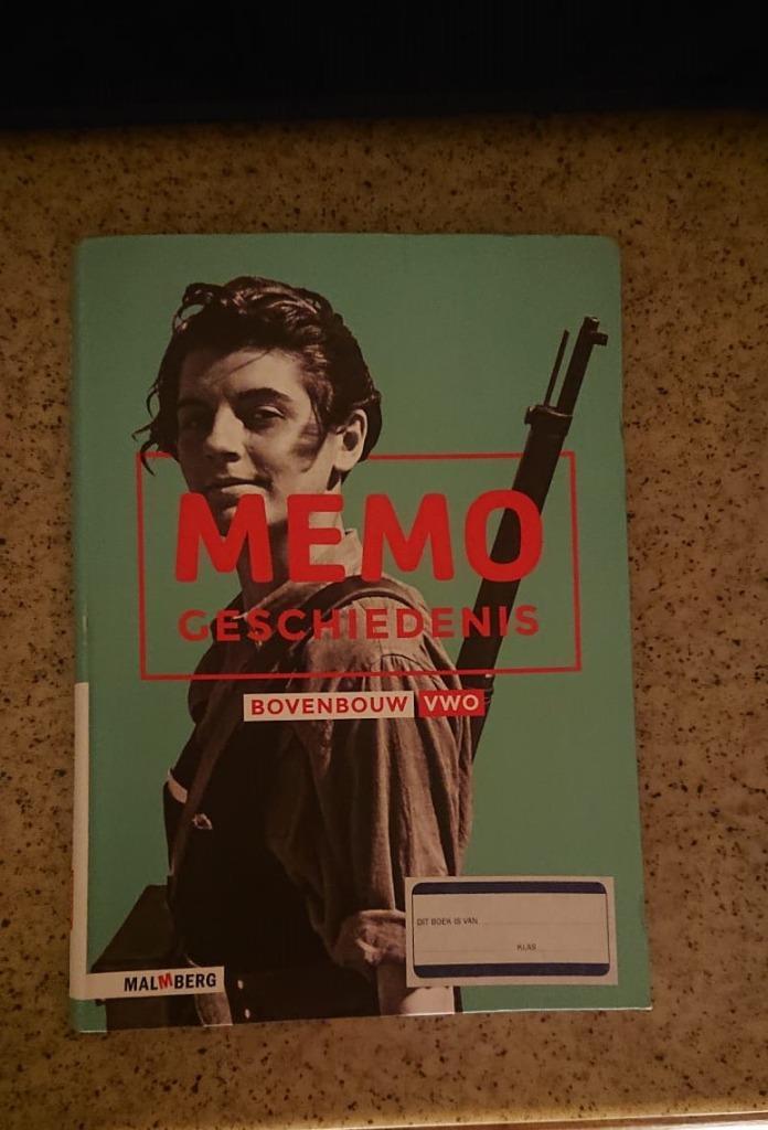 Geschiedenis Vwo Bovenbouw Malmberg Memo 9789402028683, Boeken, Schoolboeken, Gelezen, Geschiedenis, VWO, Ophalen of Verzenden