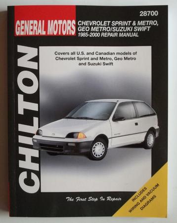 handboek Chevrolet Sprint&Metro, Geo Metro, Suzuki Swift beschikbaar voor biedingen