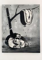 Schilderij met het hoofd van Dalí en gesmolten klokken., Ophalen of Verzenden