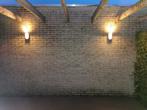 Set van twee Philips tuinlampen, Tuin en Terras, Buitenverlichting, Minder dan 50 watt, Waterbestendig, Netvoeding, Staal