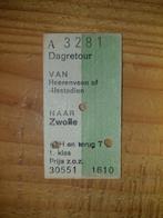 Kartonnen treinkaartje 18-11-1980 met stempels en knipgaten, Verzamelen, Spoorwegen en Tramwegen, Ophalen of Verzenden, Zo goed als nieuw