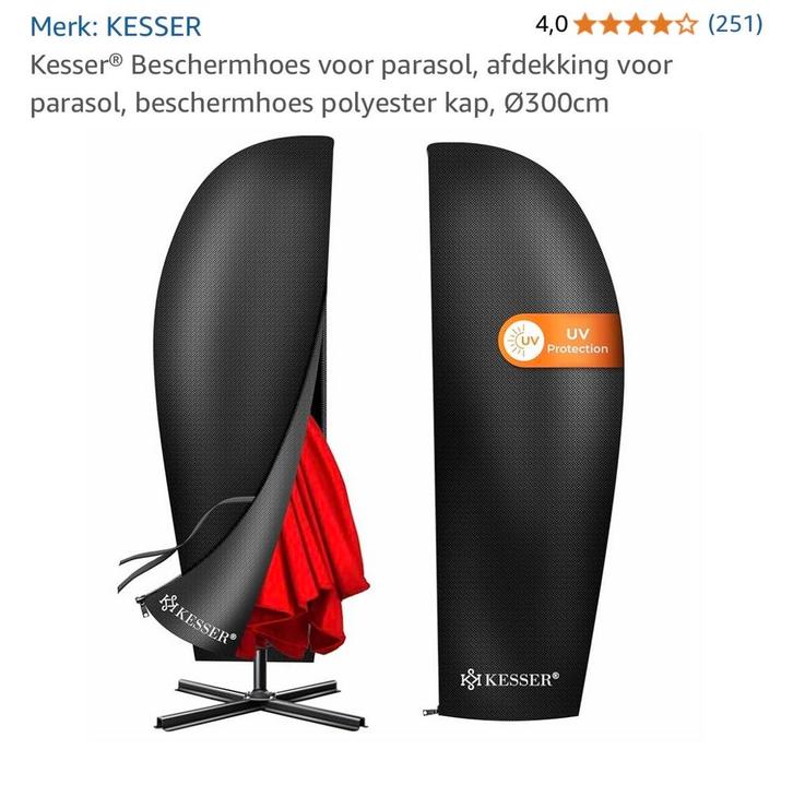 Kesser Parasolhoes - Ø300cm - Nieuw, Tuin en Terras, Parasols, Nieuw, Parasolhoes, 2 tot 3 meter, Waterdicht, Ophalen of Verzenden