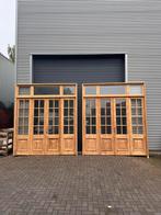 Antieke oranjerie in kozijn, met bovenlicht, Ophalen of Verzenden