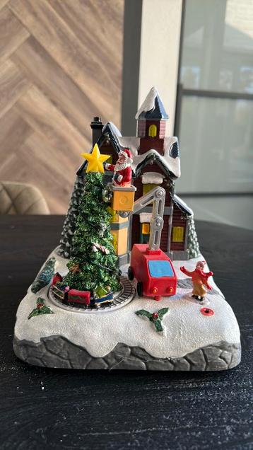 Kerstdorp brandweerwagen kerstman beschikbaar voor biedingen