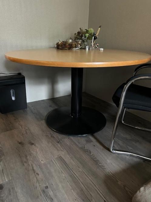 ronde tafel werkkamer beuken blad, Huis en Inrichting, Bureaus, Gebruikt, Ophalen