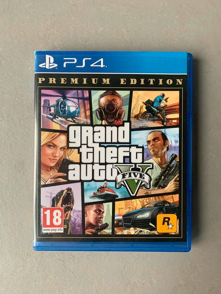 Grand Theft Auto V - Premium Edition - PS4, Spelcomputers en Games, Spelcomputers | Sony PlayStation 4, Gebruikt, Original, 500 GB