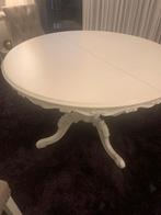Klassieke eetkamertafel wit rond, Huis en Inrichting, Tafels | Eettafels, Ophalen, Gebruikt, Klassiek, Rond