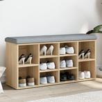 Schoenenbank bank schoenen 102x32x50 cm eiken GRATIS BEZORGD, Verzenden, Minder dan 75 cm, Rechte bank, Minder dan 150 cm