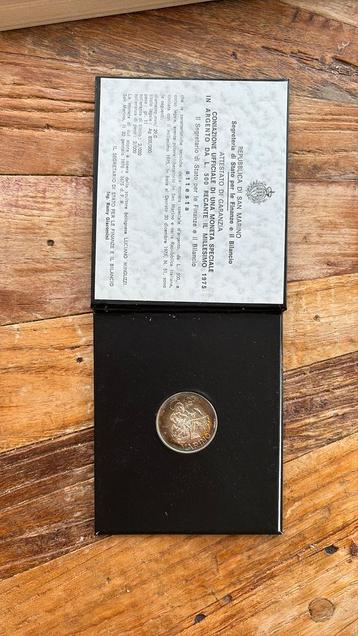 500 Lire San Marino - 1975 - zilver in originele verpakking beschikbaar voor biedingen