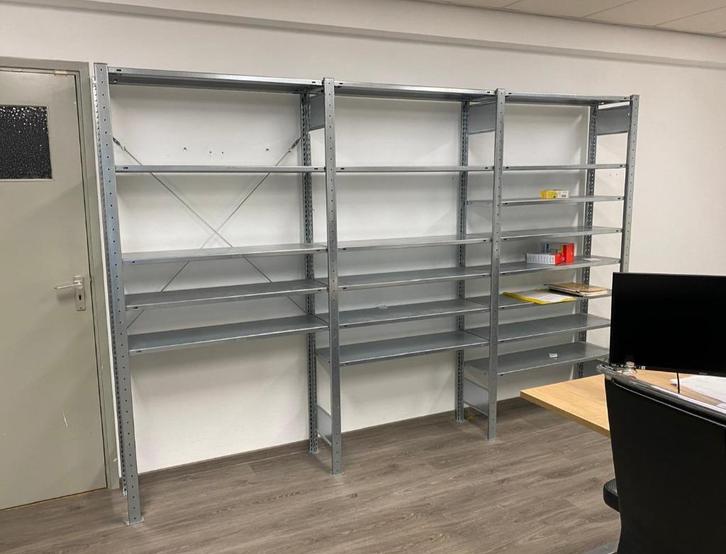 Legbord-magazijn- stelling 10 secties, Zakelijke goederen, Kantoor en Winkelinrichting | Magazijn, Stelling en Opslag, Ophalen