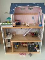 Poppenhuis incl meubels en poppetjes, Kinderen en Baby's, Speelgoed | Poppenhuizen, Gebruikt, Ophalen