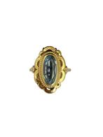 Vintage gouden ring met lichtblauwe spinel. Mt 16,5, Met edelsteen, Goud, Verzenden, Blauw