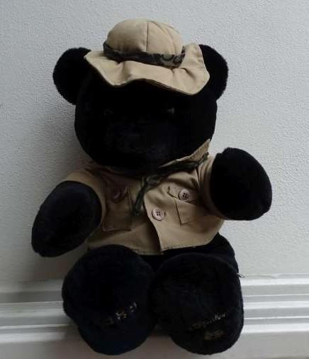 Bijenkorf beer Balthasar zwarte beer 1989, de neef van Bob, Verzamelen, Beren en Cherished Teddies, Zo goed als nieuw, Stoffen beer