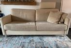Bank beige 3 zits, Ophalen, Zo goed als nieuw, 200 tot 250 cm, Leer