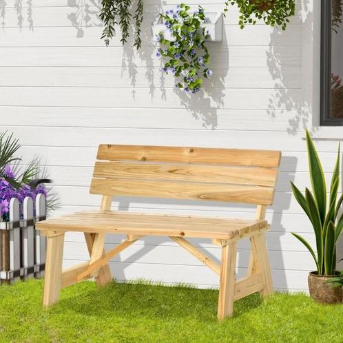 Tuinbank voor 2 pers. sparrenhout (NIEUW), Tuin en Terras, Tuinbanken, Nieuw, Ophalen of Verzenden