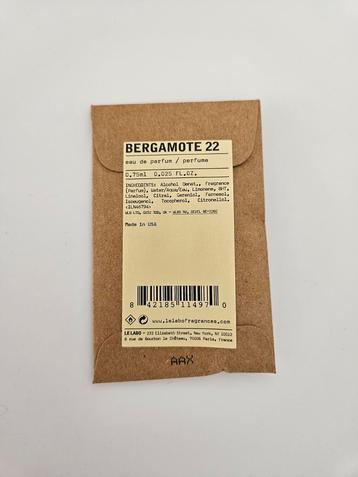 Le Labo - Eau de Parfum - Bergamote 22 - 0,75ml beschikbaar voor biedingen