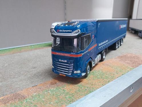 Daf XG met huiftrailer bos dynamics wsi, Hobby en Vrije tijd, Modelauto's | 1:50, Zo goed als nieuw, Bus of Vrachtwagen, Wsi, Ophalen of Verzenden