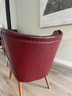 Cocktailstoeltje jaren 50, Huis en Inrichting, Stoelen, Ophalen, Gebruikt, Eén, Rood