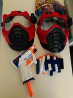 Nerf pistool Elite Triad EX-3 Blaster + 2 Foam Strike masker, Ophalen of Verzenden, Zo goed als nieuw