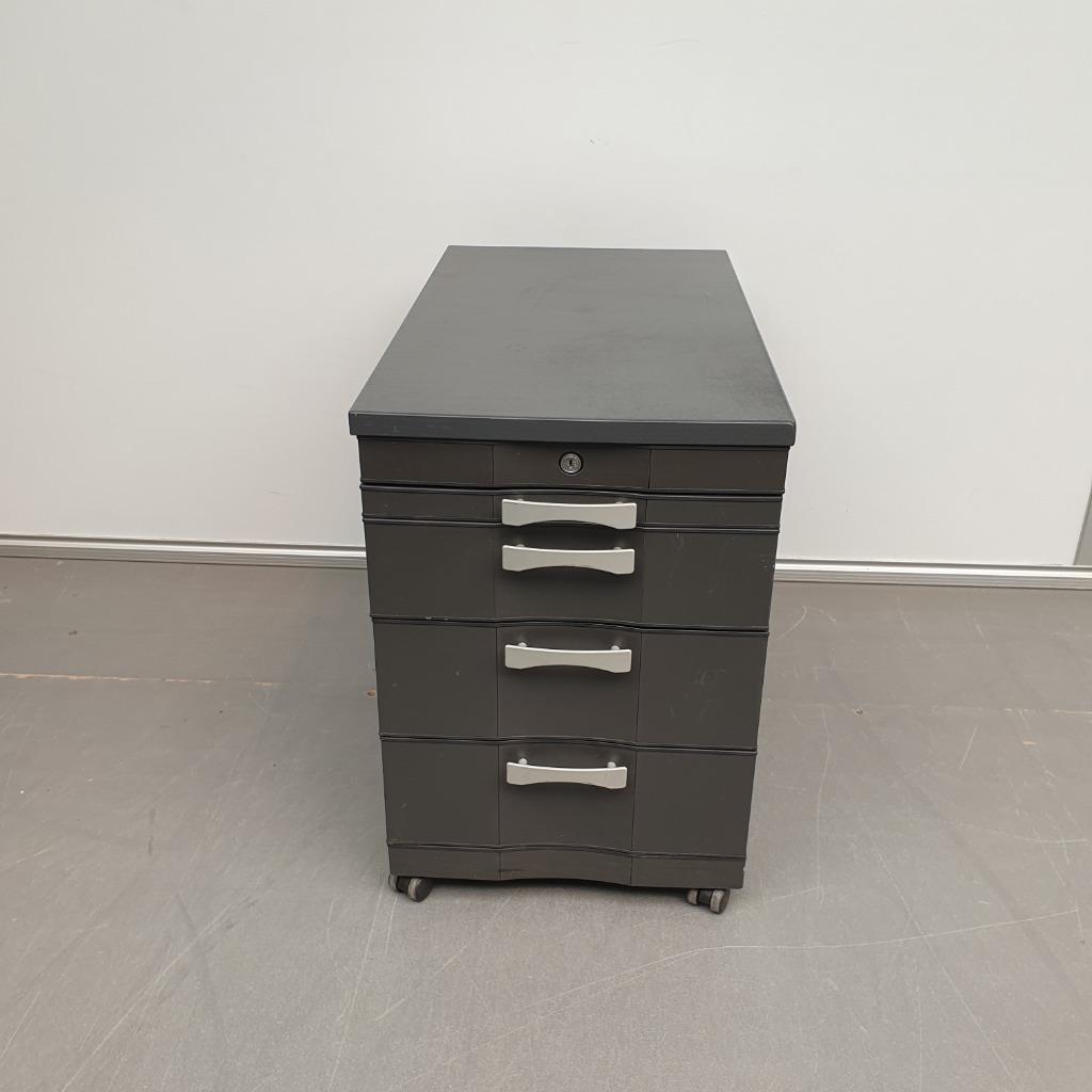 Mibra ladekast met 4 lades metaal antraciet 63x43x76 cm, Ophalen, Gebruikt, 50 tot 100 cm, 3 of 4 laden