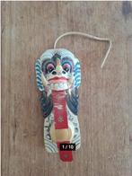 Hand Carved, hand painted Wooden Rangda Demon bell push BAL, Verzenden