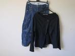 Cora Kemperman vest/jasje met MCP jeans broek maat 36, Cora Kemperman+MCPlanet, Verzenden, Zwart, Zo goed als nieuw