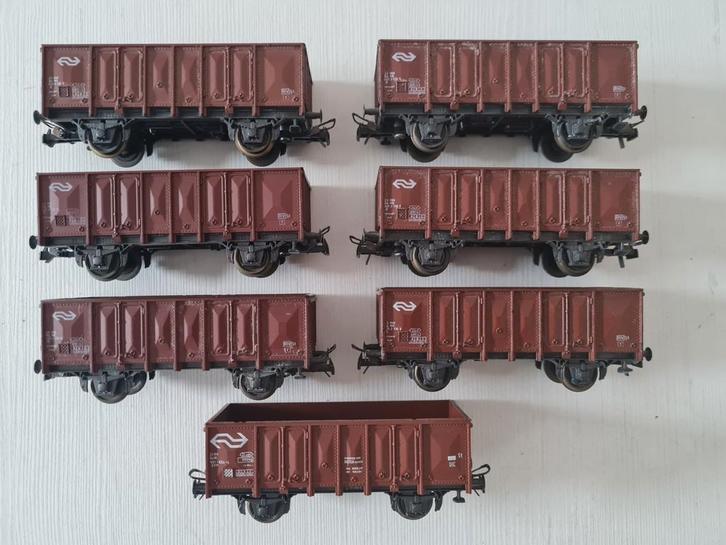 7 Roco H0 NS openbakwagons 4311C, Hobby en Vrije tijd, Modeltreinen | H0, Gebruikt, Wagon, Gelijkstroom, Roco, NS, Ophalen of Verzenden