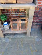 2 x rustic rattan windlicht Riviera Maison, Ophalen, Gebruikt, Overige materialen, 25 tot 50 cm